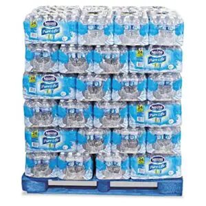 How much does a pallet of water weigh