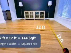 How many square feet is 12x12