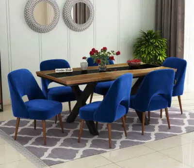 6 seater dining table dimensions in cm