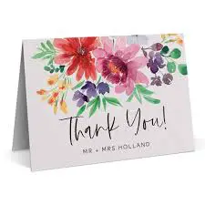Thank you card standard size